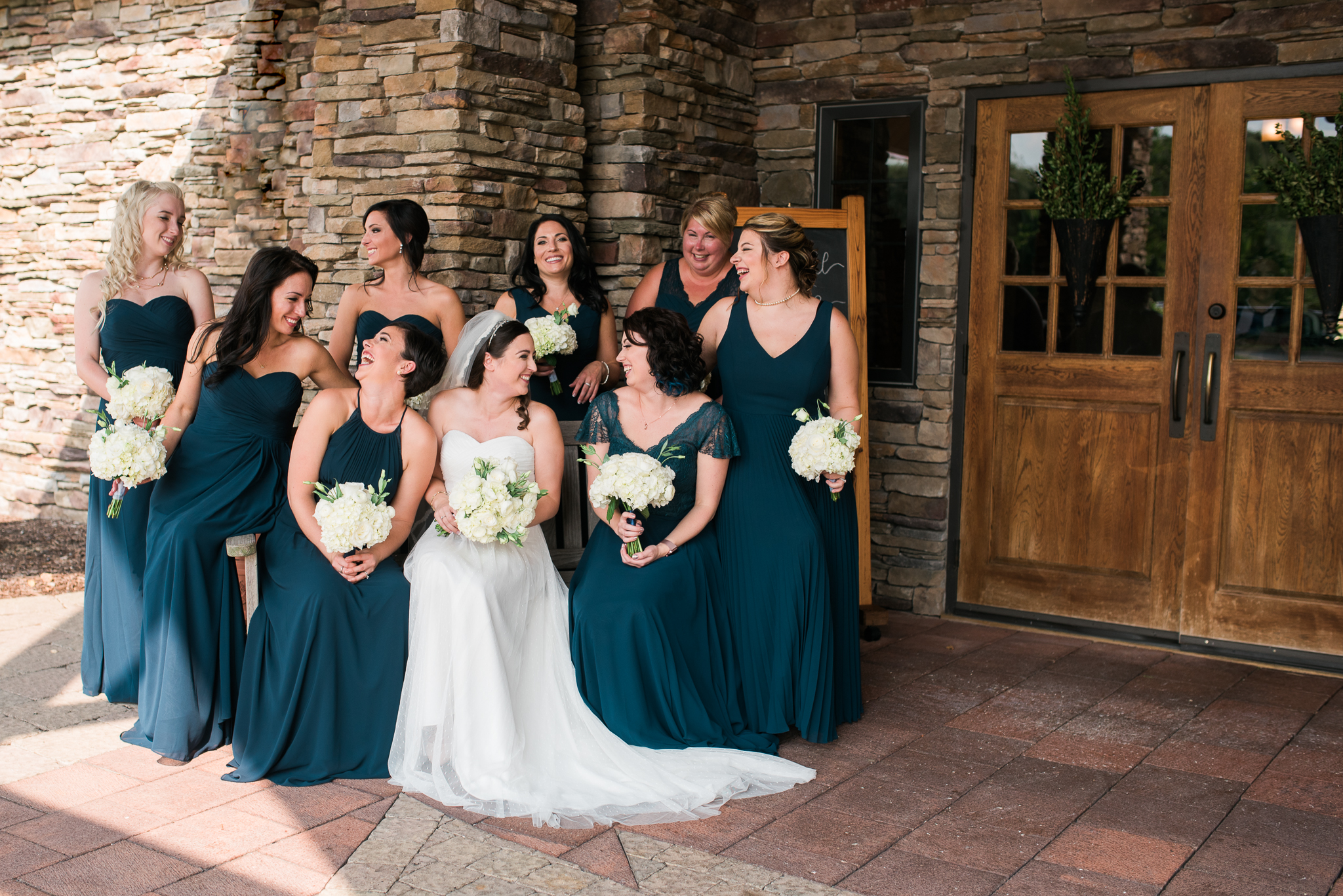 bride and bridesmaids in Buffalo, NY